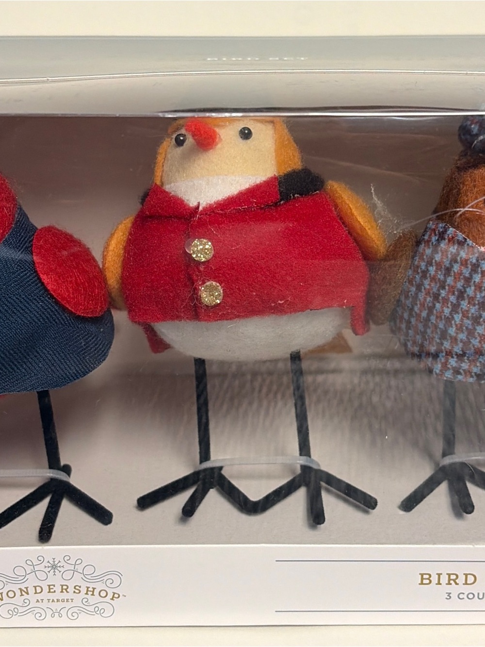 2025 Target Wondershop Featherly Friends Dapper Birds 3pc Set NIB